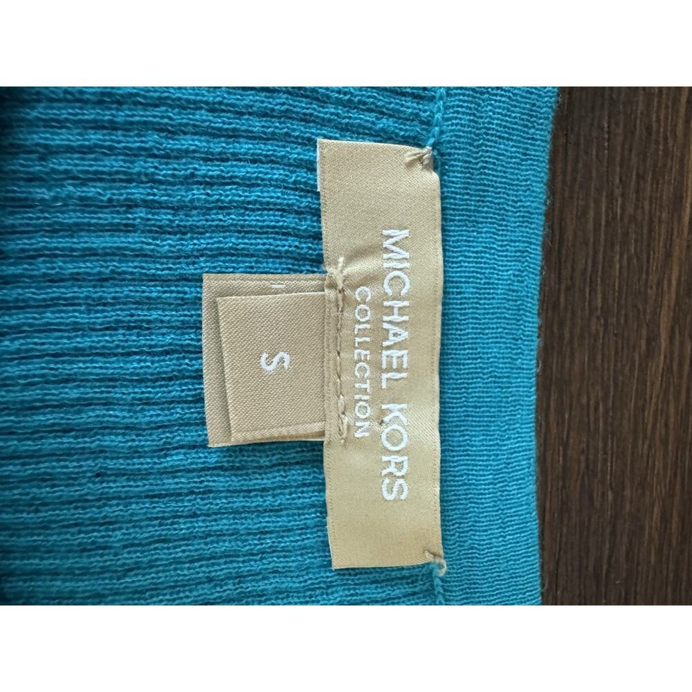 Michael Kors Collection Cashmere Sweater Women’s Small Ribbed Featherweight Blue - Picture 5 of 10